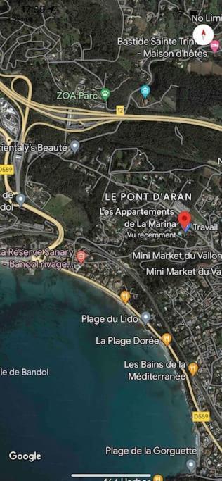 Les Appartements De La Marina Sanary-sur-Mer Zewnętrze zdjęcie